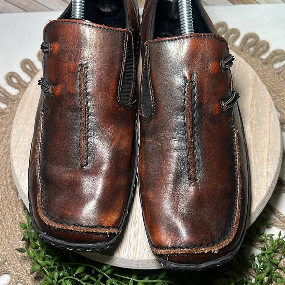 Rieker Antistress‎ Celia Leather Slip On Loafers Brown - Picture 2 of 9